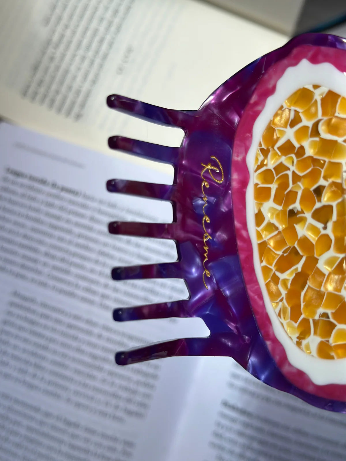 Hairclip para el cabello "Yes Maracuyes"